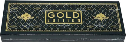 Black and gold Gold Edition box for 2021 Leaf Benchwarmer Gold Edition premium trading cards