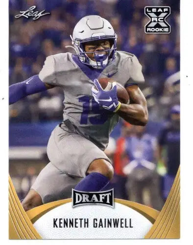 Kenneth Gainwell football card from 2021 Leaf Draft Gold with original gloss by Simply Sandoval