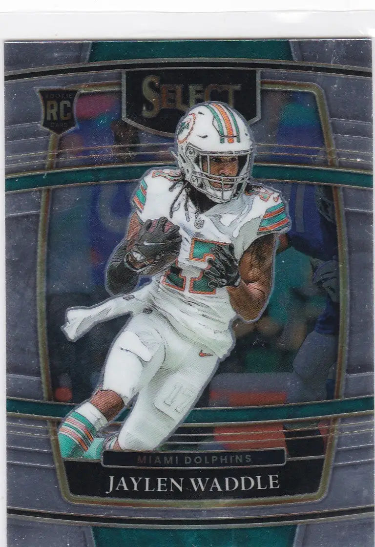 2021 Panini Select Jaylen Waddle RC Miami Dolphins football trading card