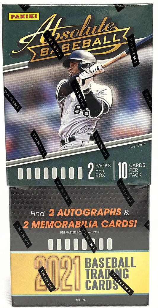 2021 Panini Absolute Baseball Hobby Box showcasing Panini Absolute Baseball trading card set