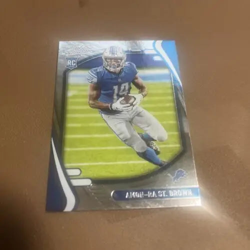 Amon-Ra St. Brown rookie card from 2021 Panini Absolute trading cards collection