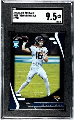 Graded 2021 Panini Absolute Trevor Lawrence rookie football card SGC 9.5