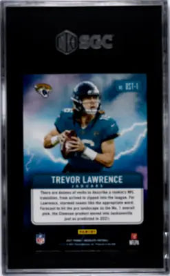 Graded Panini Absolute Trevor Lawrence football trading card SGC 9.5