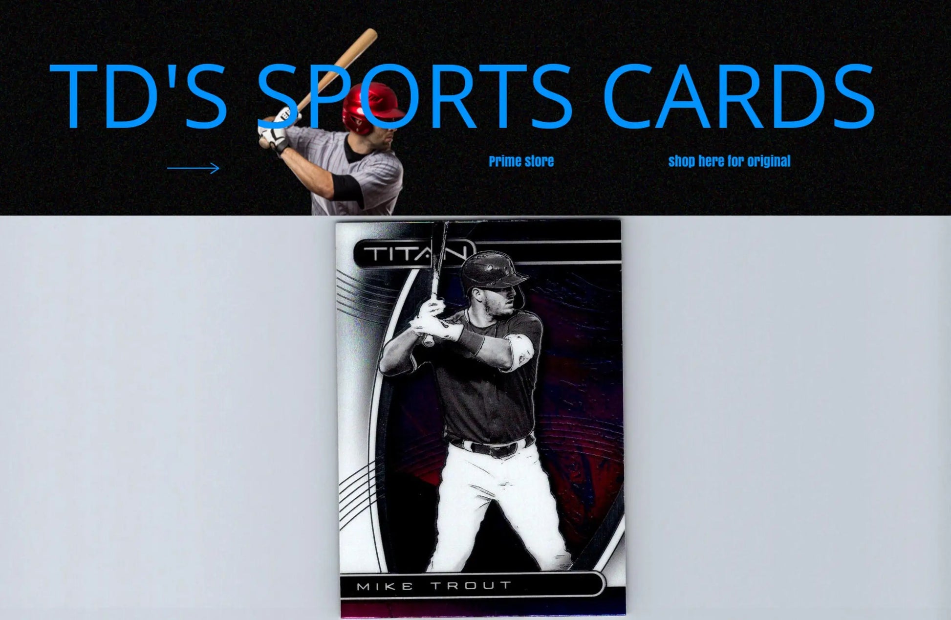 2021 Panini Chronicles Mike Trout Titan baseball card featuring Mike Trout artwork