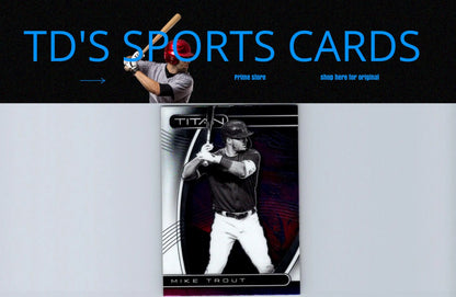 2021 Panini Chronicles Mike Trout Titan baseball card featuring Mike Trout artwork