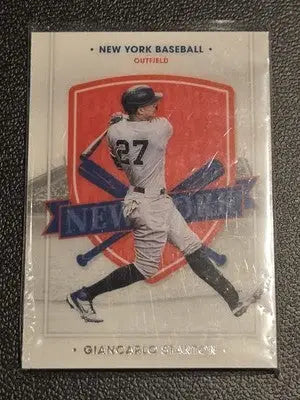 Baseball card featuring Giancarlo Stanton from Panini Chronicles 2021