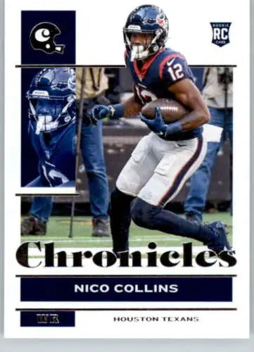 Nico Collins 2021 Panini Chronicles Football Trading Card with original gloss finish
