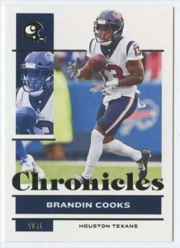 Brandin Cooks football card from 2021 Panini Chronicles with original gloss finish