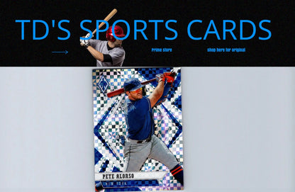 Pete Alonso baseball card 2021 Panini Chronicles Pete Alonso Phoenix Hyper #/299