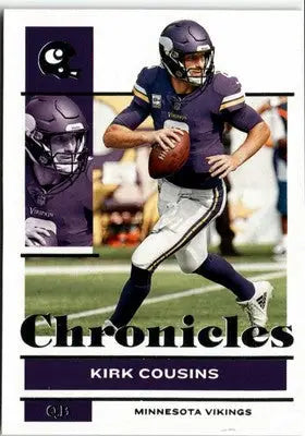 Kirk Cousins football card from Panini Chronicles featuring Minnesota Vikings player