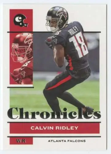 Calvin Ridley football card from 2021 Panini Chronicles with original gloss finish