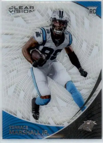 2021 Panini Chronicles Clear Vision Rookies Terrace Marshall Jr. football card with original gloss