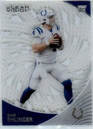 Sam Ehlinger rookie football card from 2021 Panini Chronicles Clear Vision Rookies