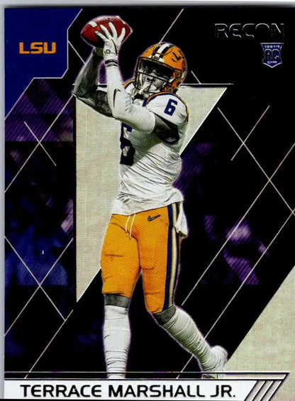 Football trading card of Terrace Marshall Jr. from Panini Chronicles Draft Picks collection