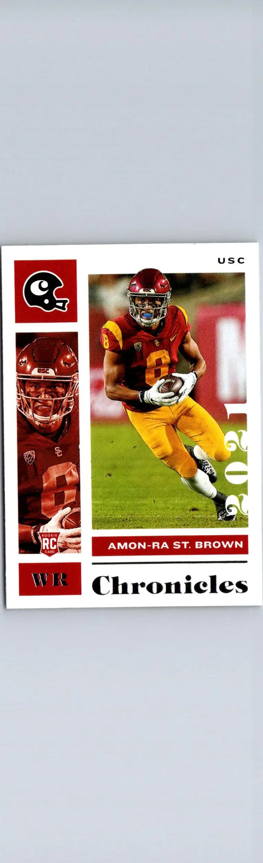 American football trading card of Amon-Ra St. Brown from Panini Chronicles Draft Picks