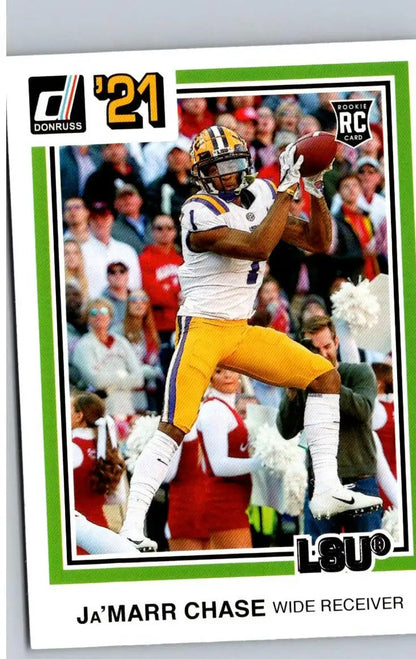 2021 Panini Chronicles Draft Picks Ja’Marr Chase rookie football card image