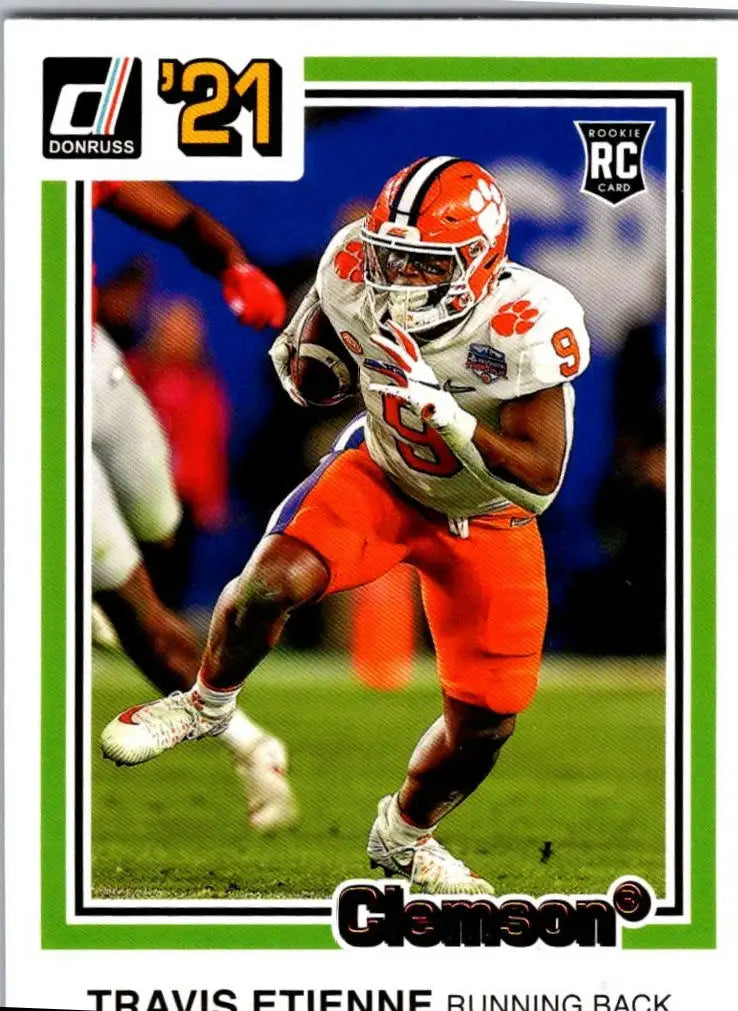2021 Panini Chronicles Draft Picks Travis Etienne rookie card display