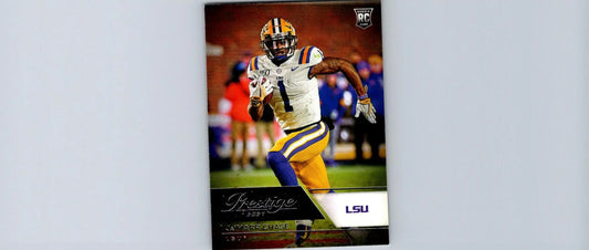 Football trading card of LSU player Ja’Marr Chase from 2021 Panini Chronicles Draft Picks