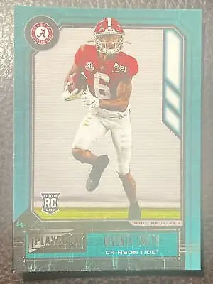 Football trading card of DeVonta Smith from the 2021 Panini Chronicles Playbook Base Set