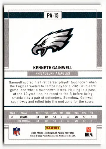 Kenneth Gainwell football card from Chronicles Panini Pink series at Panini Pink collection