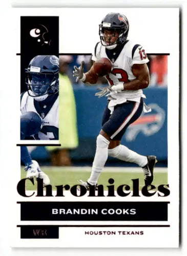 Brandin Cooks football card from 2021 Panini Chronicles Pink with original gloss finish