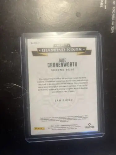 Jake Cronenworth baseball card from Panini Diamond Kings 2021 Debut Diamond Kings set