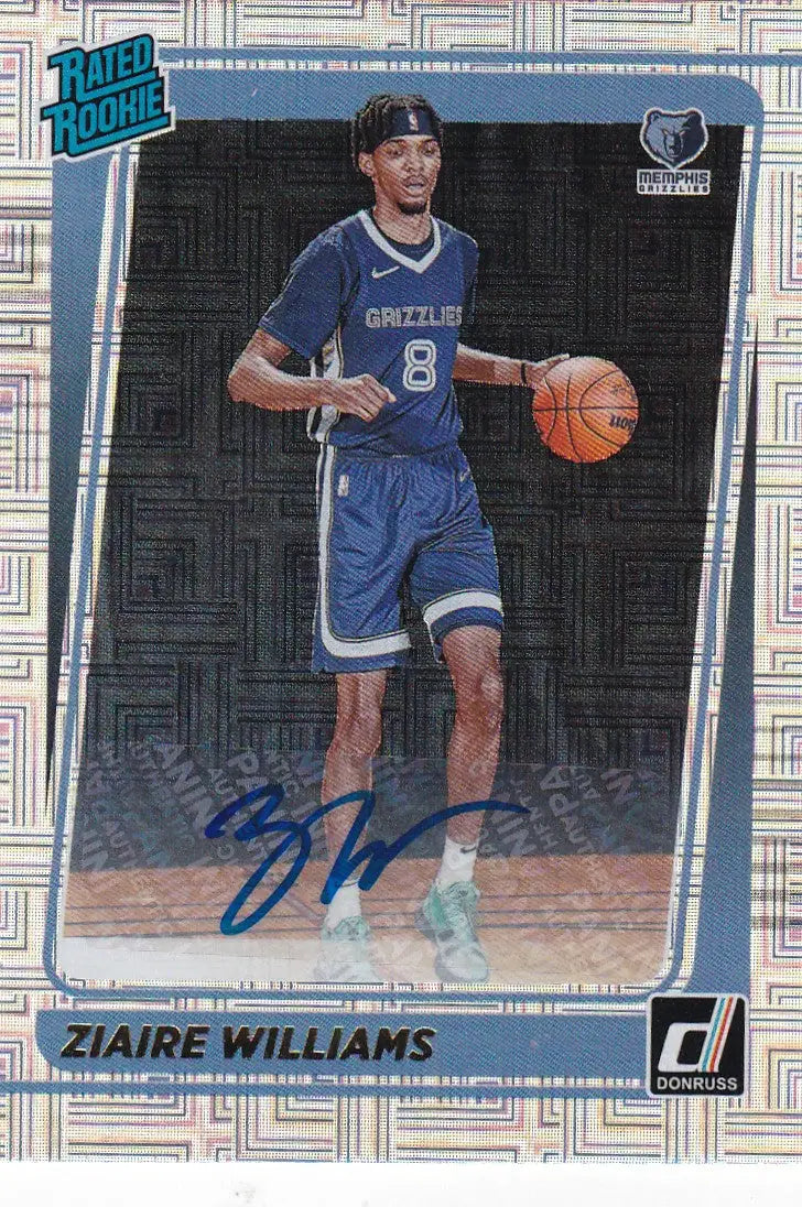 2021 PANINI DONRUSS #248 ZIAIRE WILLIAMS AUTO- MEMPHIS GRIZZLIES