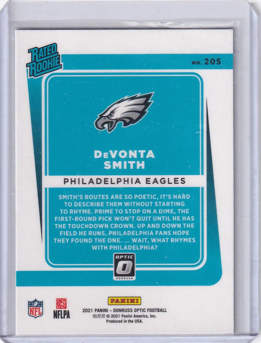 2021 Panini Donruss Optic #205 Devonta Smith - Philadelphia Eagles - Trading Card