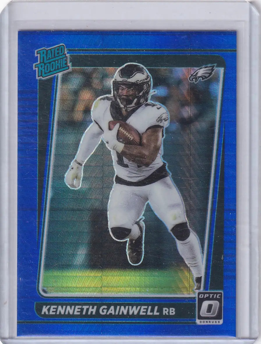 2021 Panini Donruss Optic Blue Hyper #239 Kenneth Gainwell - Eagles