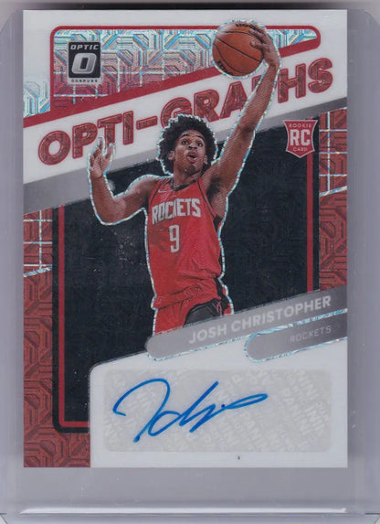 2021 PANINI DONRUSS OPTIC #OG-JCH JOSH CHRISTOPHER AUTO- HOUSTON ROCKETS