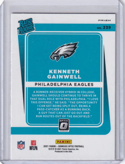 2021 Panini Donruss Optic Pink #239 Kenneth Gainwell - Eagles