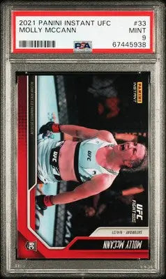 Panini Instant UFC Molly McCann trading card displayed in 2021 Panini Instant UFC collection