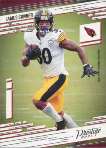 James Conner football card 2021 Panini Prestige with original gloss, NM-MT condition