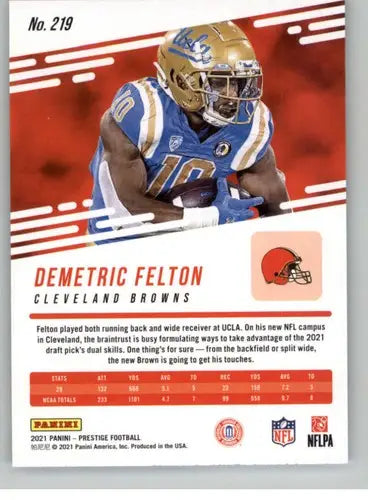 2021 Panini Prestige #219 Demetric Felton NM-MT RC Rookie Browns - Trading Cards