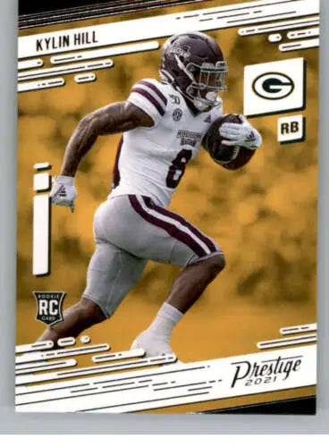 Kylin Hill football card from 2021 Panini Prestige NM-MT RC showcasing original gloss