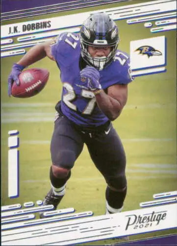 2021 Panini Prestige #23 J.K. Dobbins NM-MT Ravens football card with original gloss