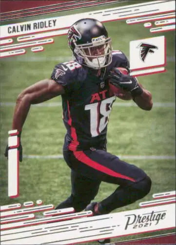 Calvin Ridley football card from 2021 Panini Prestige with original gloss finish