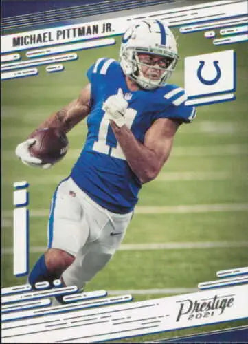 2021 Panini Prestige #82 Michael Pittman Jr. football card featuring original gloss