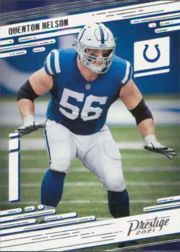 Quenton Nelson 2021 Panini Prestige #83 football card with original gloss finish