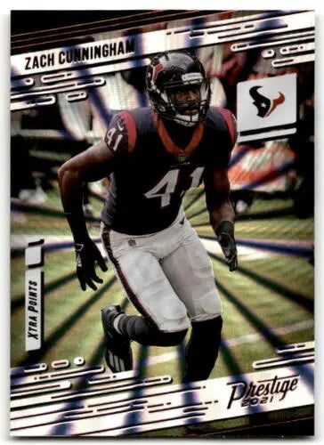 Zach Cunningham football card 2021 Panini Prestige Xtra Points with original gloss