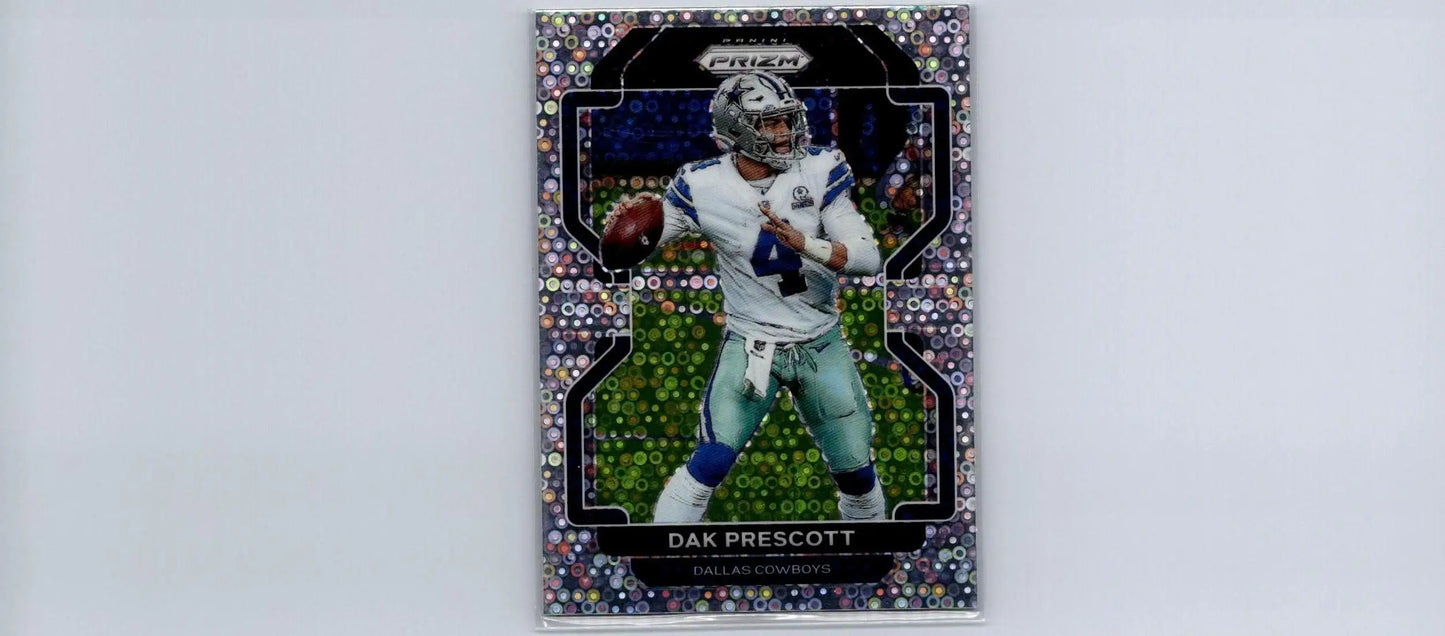 Dak Prescott trading card from 2021 Panini Prizm #242 No Huddle collection