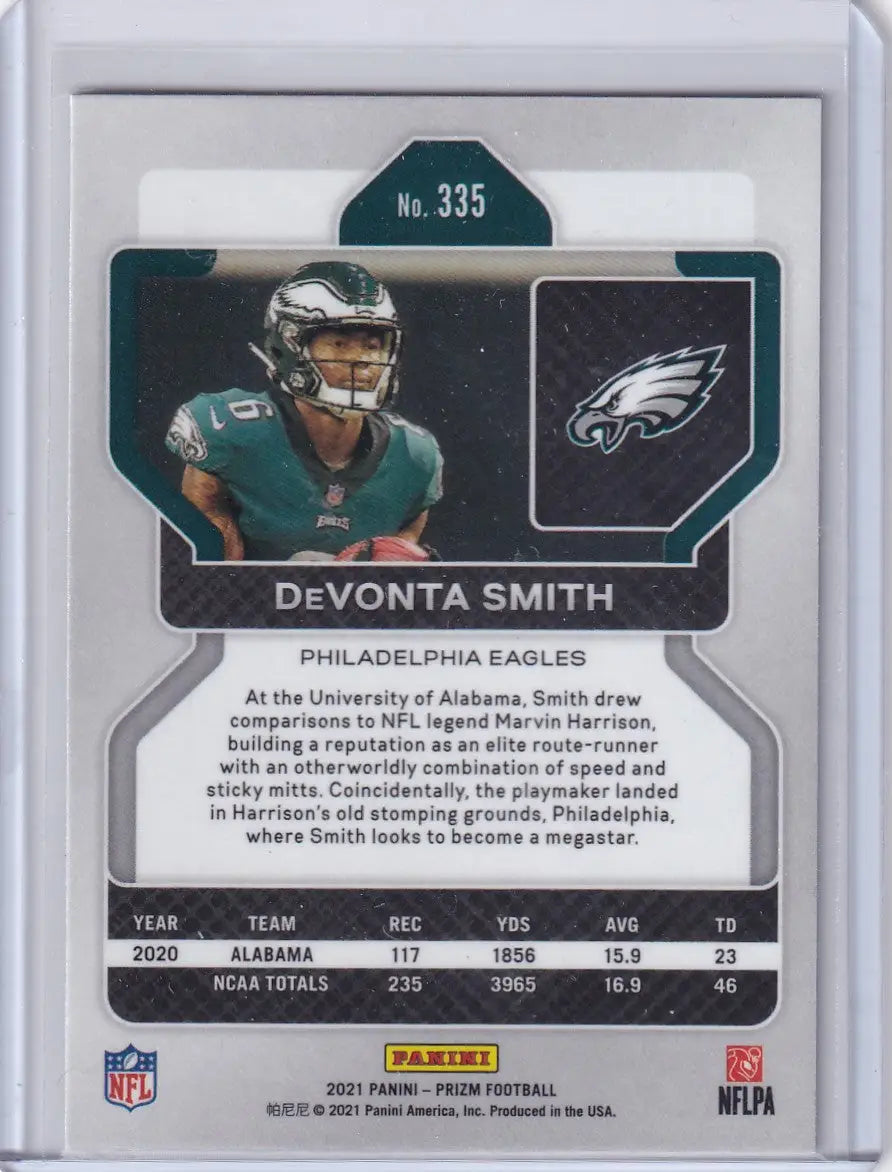 2021 Panini Prizm #335 RC Devonta Smith - Philadelphia Eagles