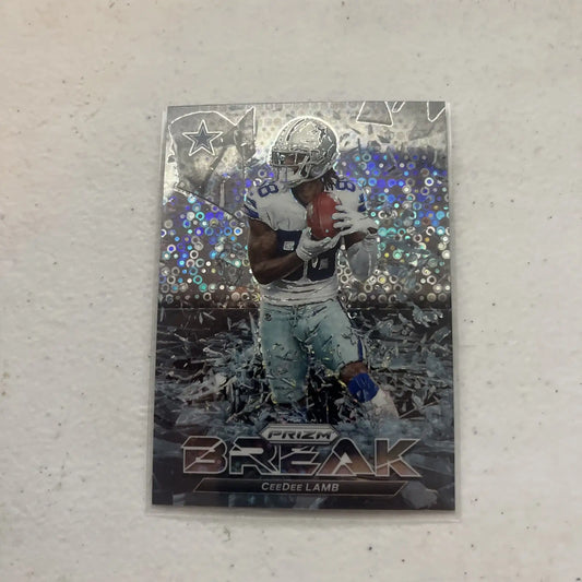 CeeDee Lamb 2021 Panini Prizm trading card from Dallas Cowboys Break Insert #PB-5