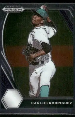 Baseball trading card of Carlos Rodriguez from 2021 Panini Prizm Draft Picks series