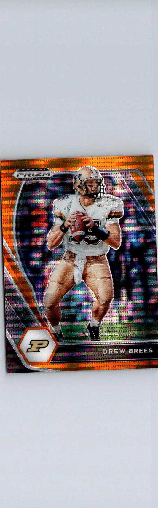 Drew Brees football card from 2021 Panini Prizm Draft Picks Collegiate series
