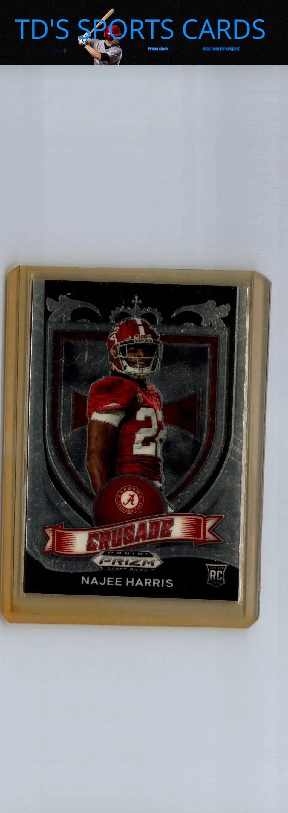 Najee Harris football card from 2021 Panini Prizm Draft Picks collection