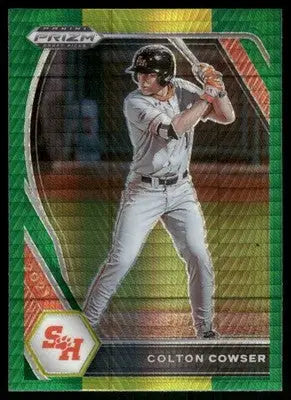 Baseball trading card featuring Colton Cowser from 2021 Panini Prizm Draft Picks