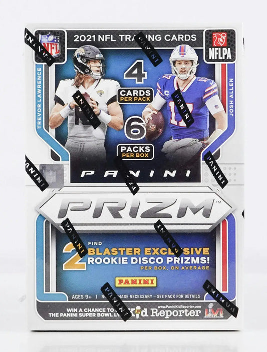 2021 Panini Prizm Football 6-Pack Blaster Box with Disco Prizms and blaster exclusive cards