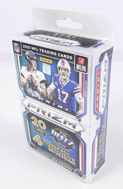 2021 Panini Prizm Football Hanger Box featuring Red Ice Prizms and Ice Prizms