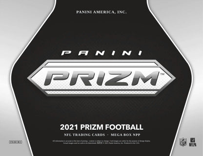 2021 Panini Prizm Football Mega Box with Neon Green Pulsar trading cards